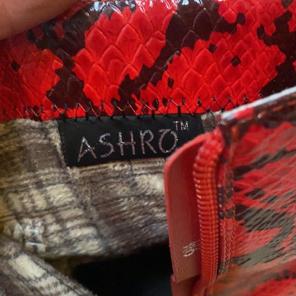 Ashro Red Animal Print Wedge size 6 - Picture 7 of 8